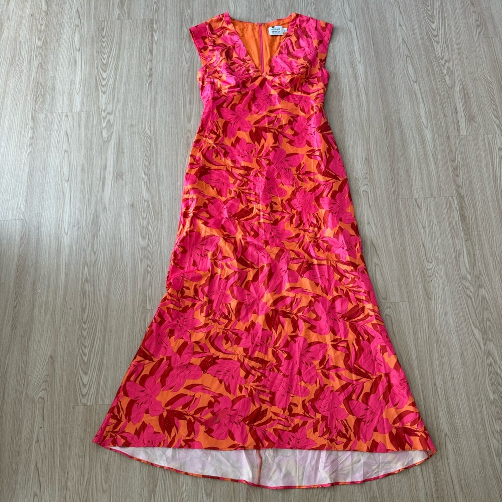 Hello Molly satin floral maxi dress nwot - Picture 6 of 6